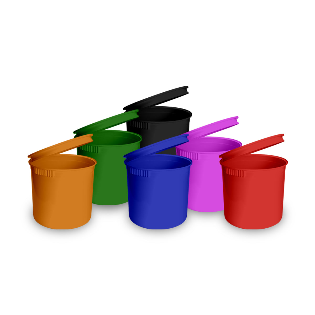 Plastic Pop Top Bottles | 90 Dram - 28 Grams - 45 Count - Various Colors Pop Top Bottle Biohazard Inc Opaque Assorted Colors