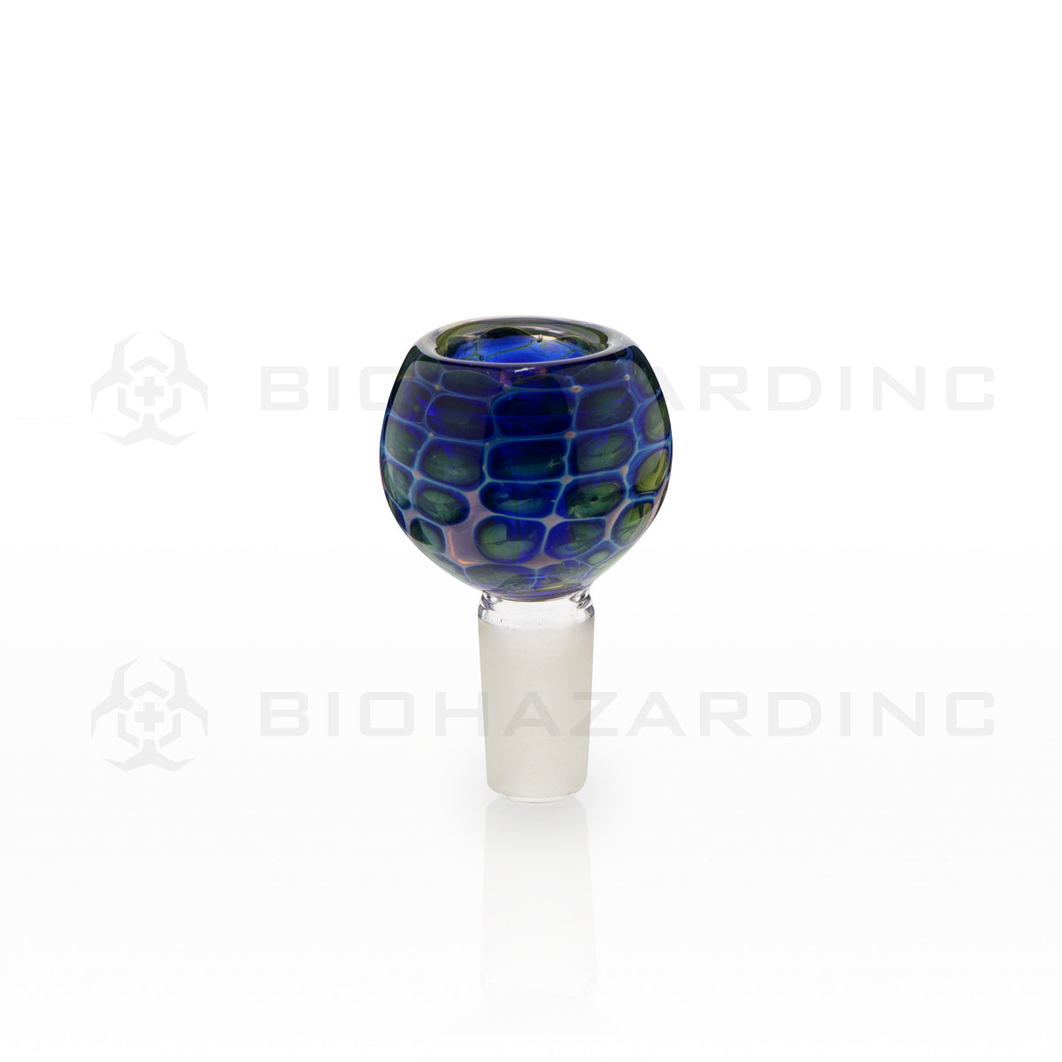 Bowl | Honeycomb Fume | 14mm - Blue Glass Bowl Biohazard Inc   