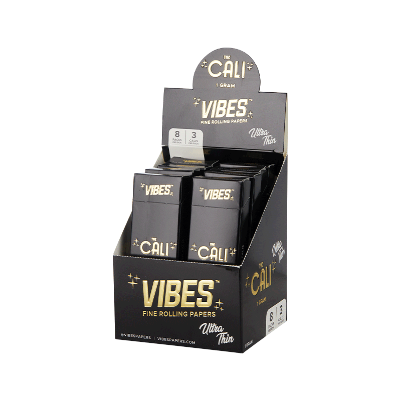 VIBES® | The CALI 1 Gram Pre-Rolled Cones | 110mm - Ultra Thin - 8 Count Pre-Rolled Cones Vibes   