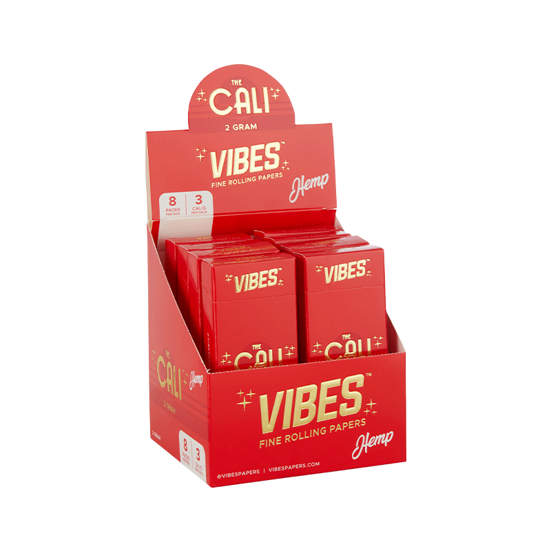 VIBES® | The CALI 2 Gram Pre-Rolled Cones | 110mm - Hemp - 8 Count Pre-Rolled Cones Vibes   