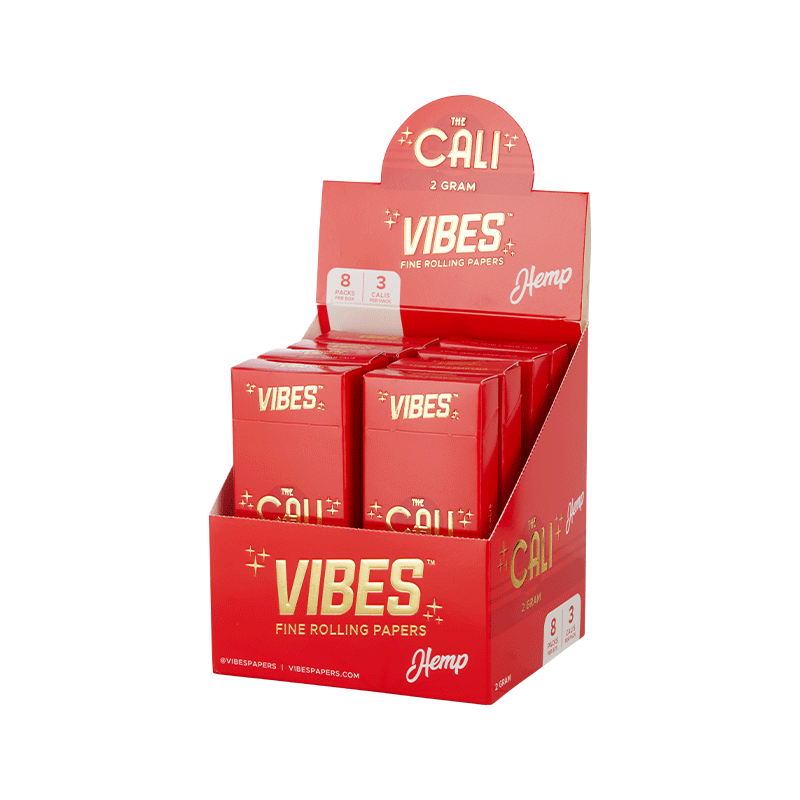 VIBES® | The CALI 2 Gram Pre-Rolled Cones | 110mm - Hemp - 8 Count Pre-Rolled Cones Vibes   