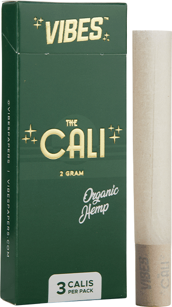 VIBES® | The CALI 2 Gram Pre-Rolled Cones | 110mm - Organic Hemp - 8 Count Pre-Rolled Cones Vibes