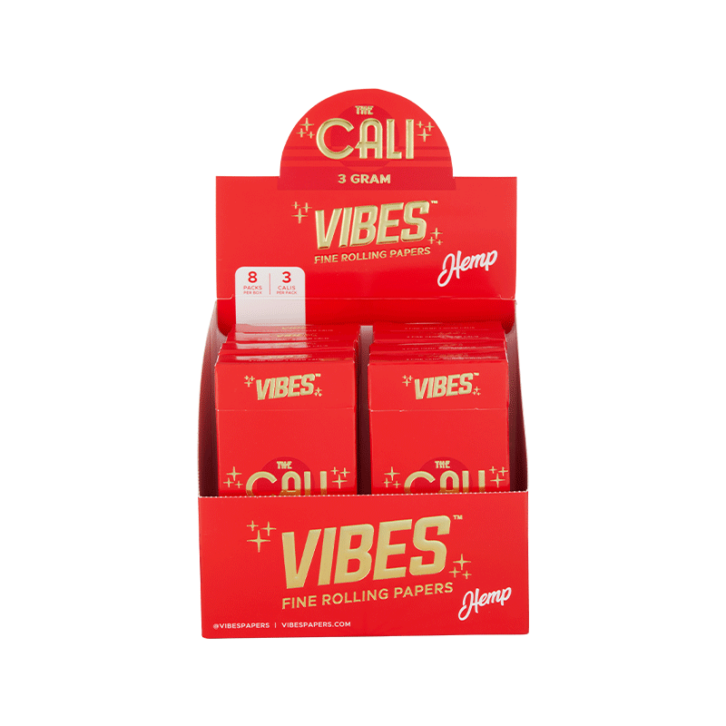 VIBES® | The CALI 3 Gram Pre-Rolled Cones | 110mm - Hemp - 8 Count Pre-Rolled Cones Vibes