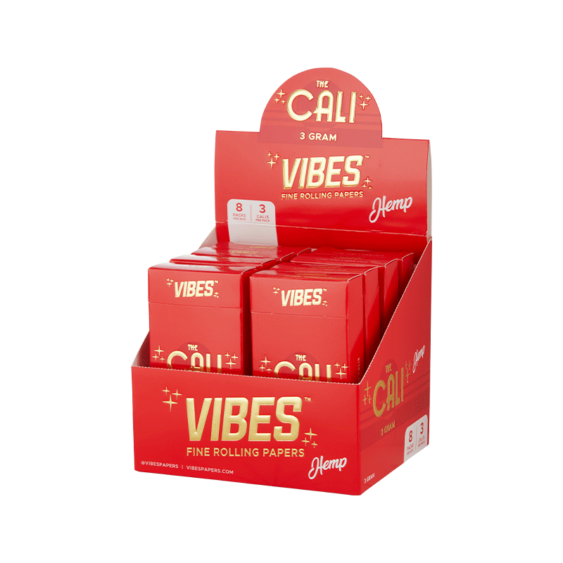 VIBES® | The CALI 3 Gram Pre-Rolled Cones | 110mm - Hemp - 8 Count Pre-Rolled Cones Vibes