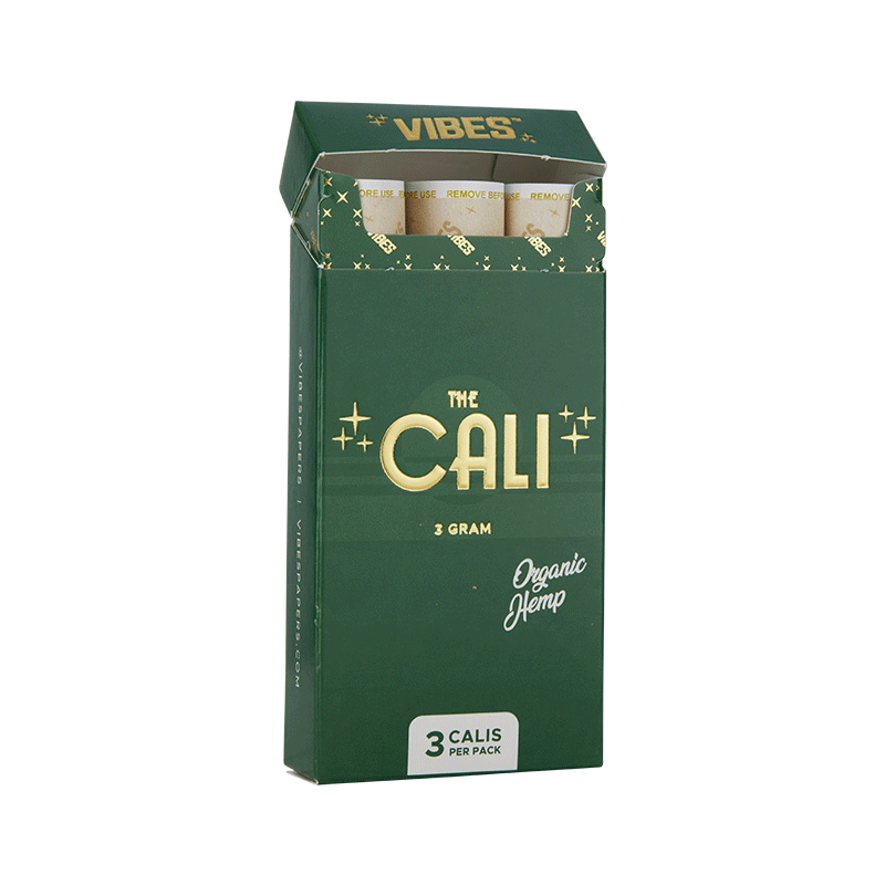 VIBES® | The CALI 3 Gram Pre-Rolled Cones | 110mm - Organic Hemp - 8 Count Pre-Rolled Cones Vibes