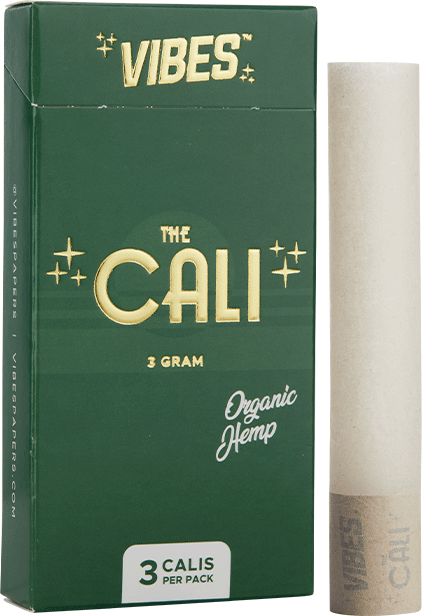VIBES® | The CALI 3 Gram Pre-Rolled Cones | 110mm - Organic Hemp - 8 Count Pre-Rolled Cones Vibes