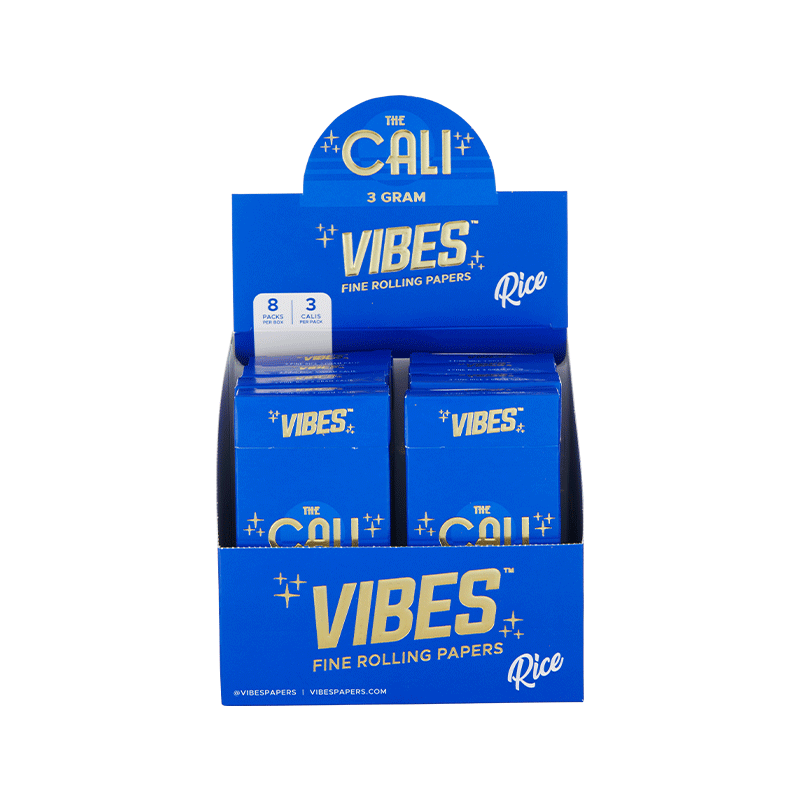 VIBES® | The CALI 3 Gram Pre-Rolled Cones | 110mm - Rice - 8 Count Pre-Rolled Cones Vibes