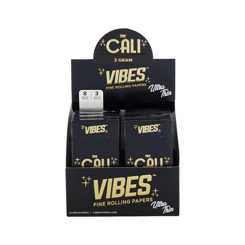 VIBES® | The CALI 3 Gram Pre-Rolled Cones | 110mm - Ultra Thin - 8 Count Pre-Rolled Cones Vibes