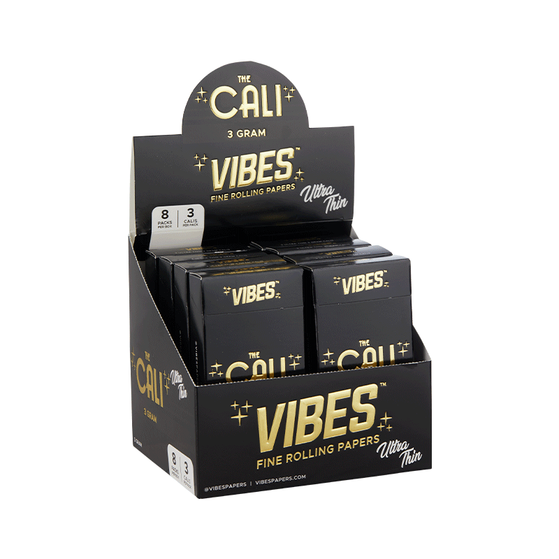 VIBES® | The CALI 3 Gram Pre-Rolled Cones | 110mm - Ultra Thin - 8 Count Pre-Rolled Cones Vibes