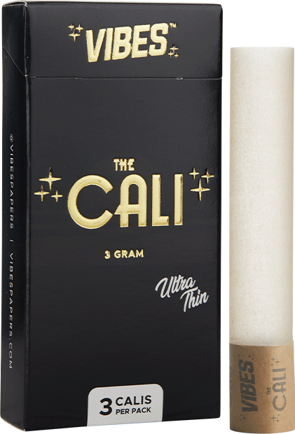 VIBES® | The CALI 3 Gram Pre-Rolled Cones | 110mm - Ultra Thin - 8 Count Pre-Rolled Cones Vibes