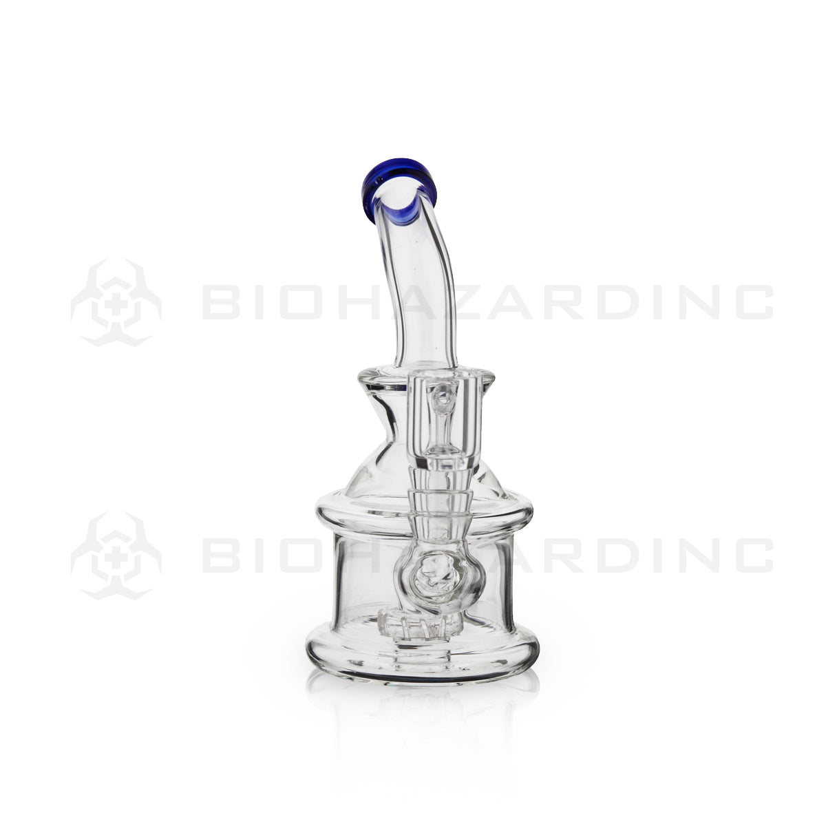 Dab Rig | Showerhead Percolator | 6" - 14mm - Assorted Colors Glass Dab Rig Biohazard Inc   
