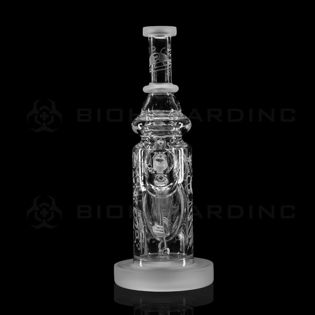 Dab Rig | Deep Etched Recycler | 9" - Space Odyssey Design Glass Dab Rig Biohazard Inc