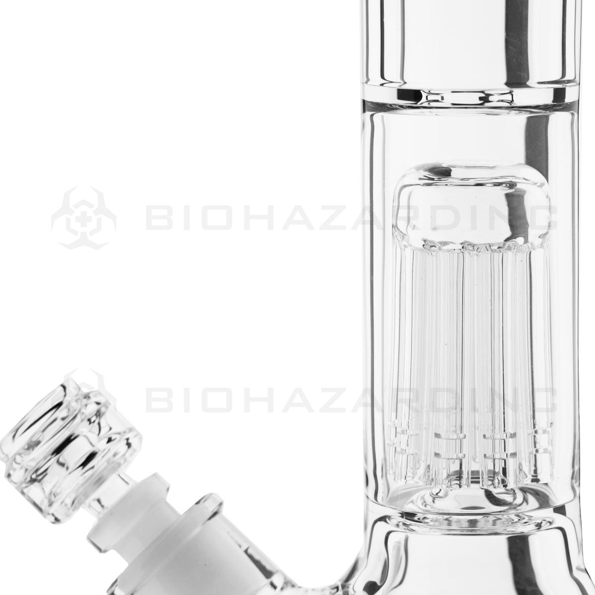 Crooks & Castles x PURE Glass | 10-Arm Tree Percolator Heavy Beaker Water Pipe | 18" - 19mm - Clear Glass Bong Pure Glass   