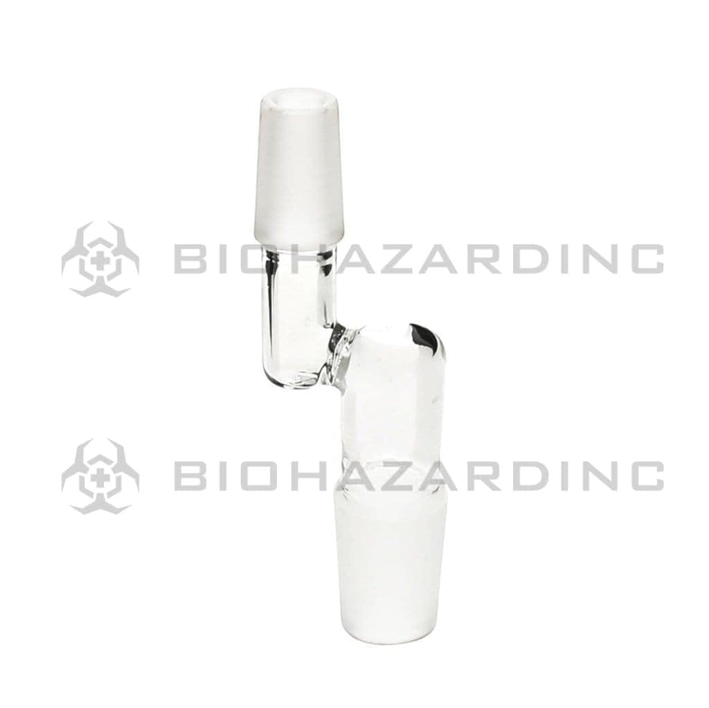 Adapter | Bent 19mm/14mm Male Glass Bong Adapter Biohazard Inc   
