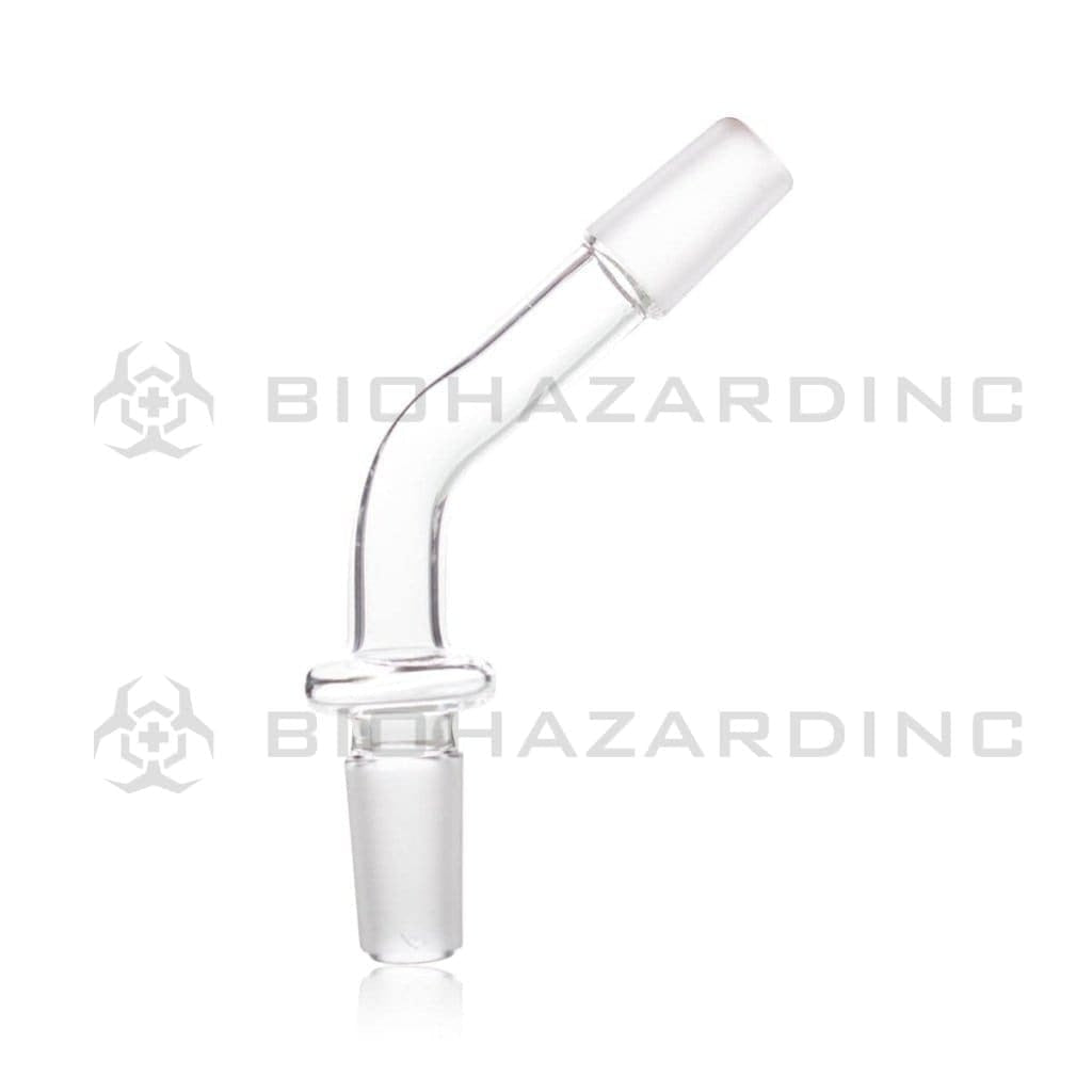 Adapter | Curved 14mm/14mm Male Glass Bong Adapter Biohazard Inc   