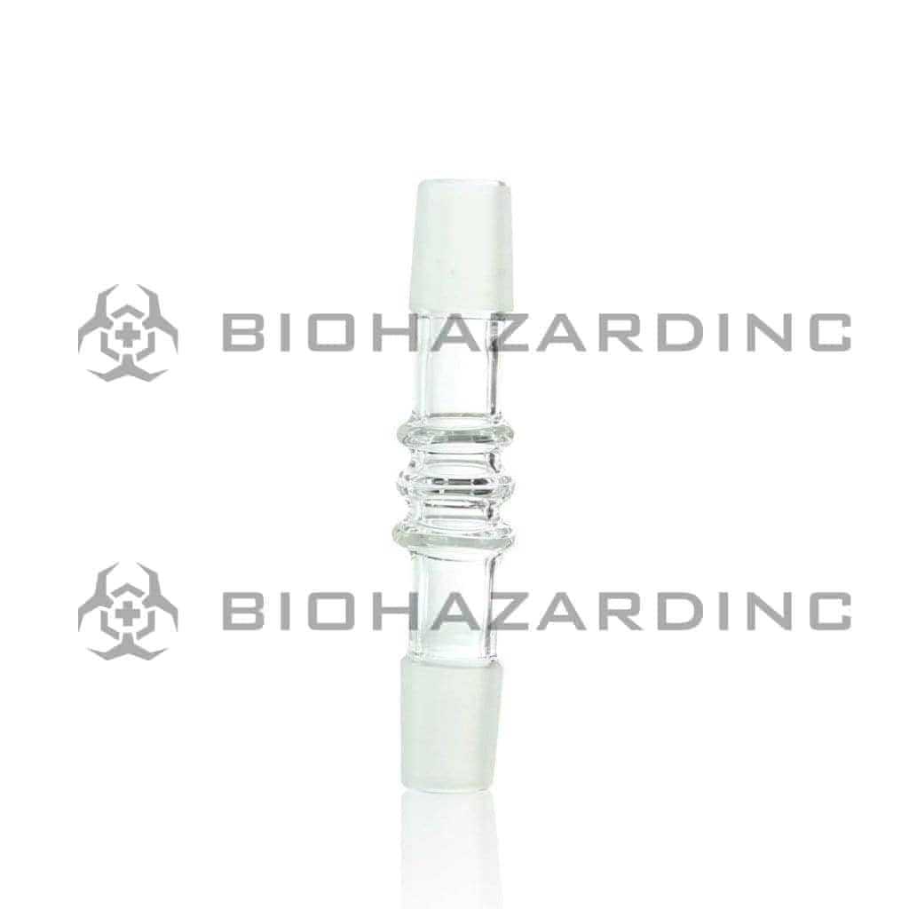 Adapter | Straight 19mm/19mm Male Glass Bong Adapter Biohazard Inc   