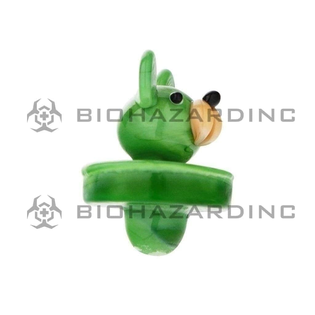 Novelty | Green Bear Glass Carb Cap Carb Cap Biohazard Inc