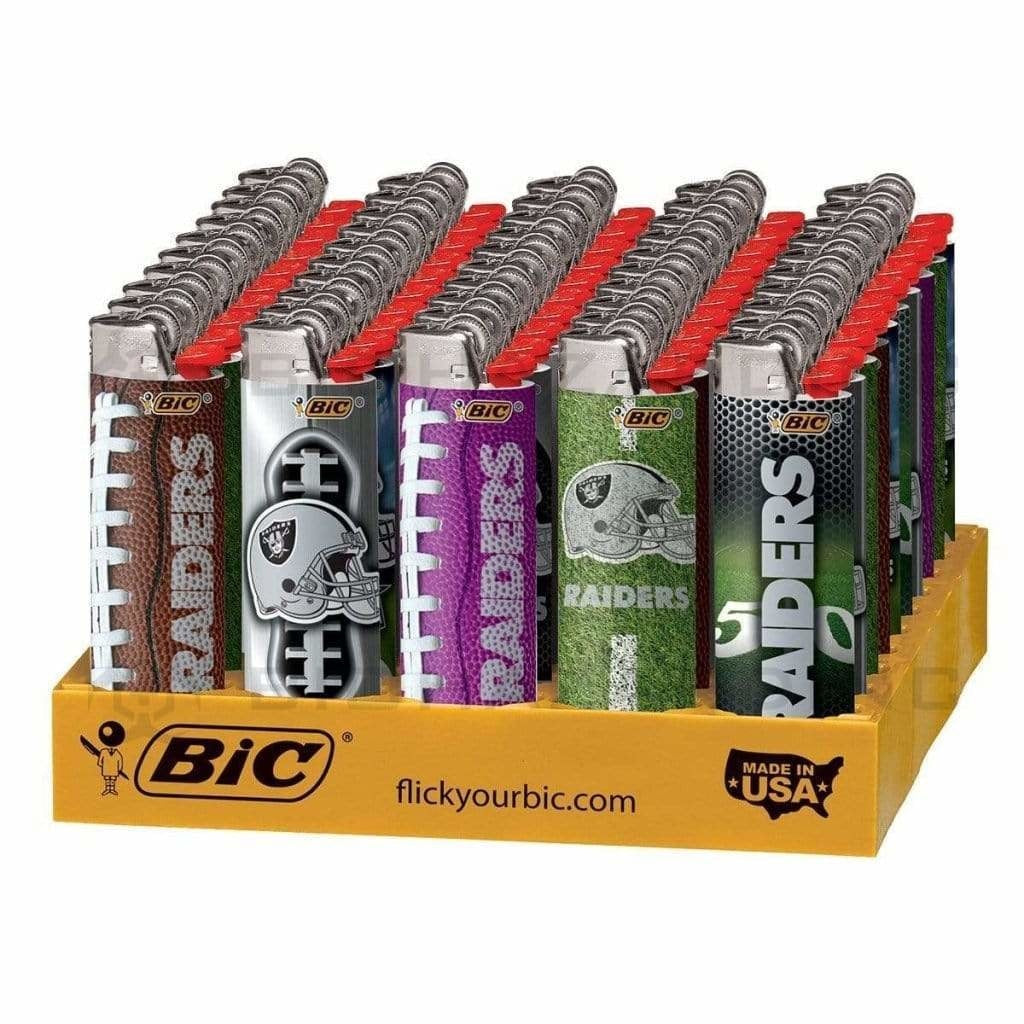 BIC® | 'Retail Disply' NFL Raiders Special Edition Lighters | 50 Count Lighters BIC