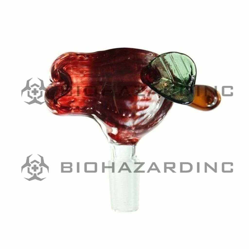 Novelty | Apple Bowl | 14mm - Various Colors Glass Bowl Biohazard Inc Red  
