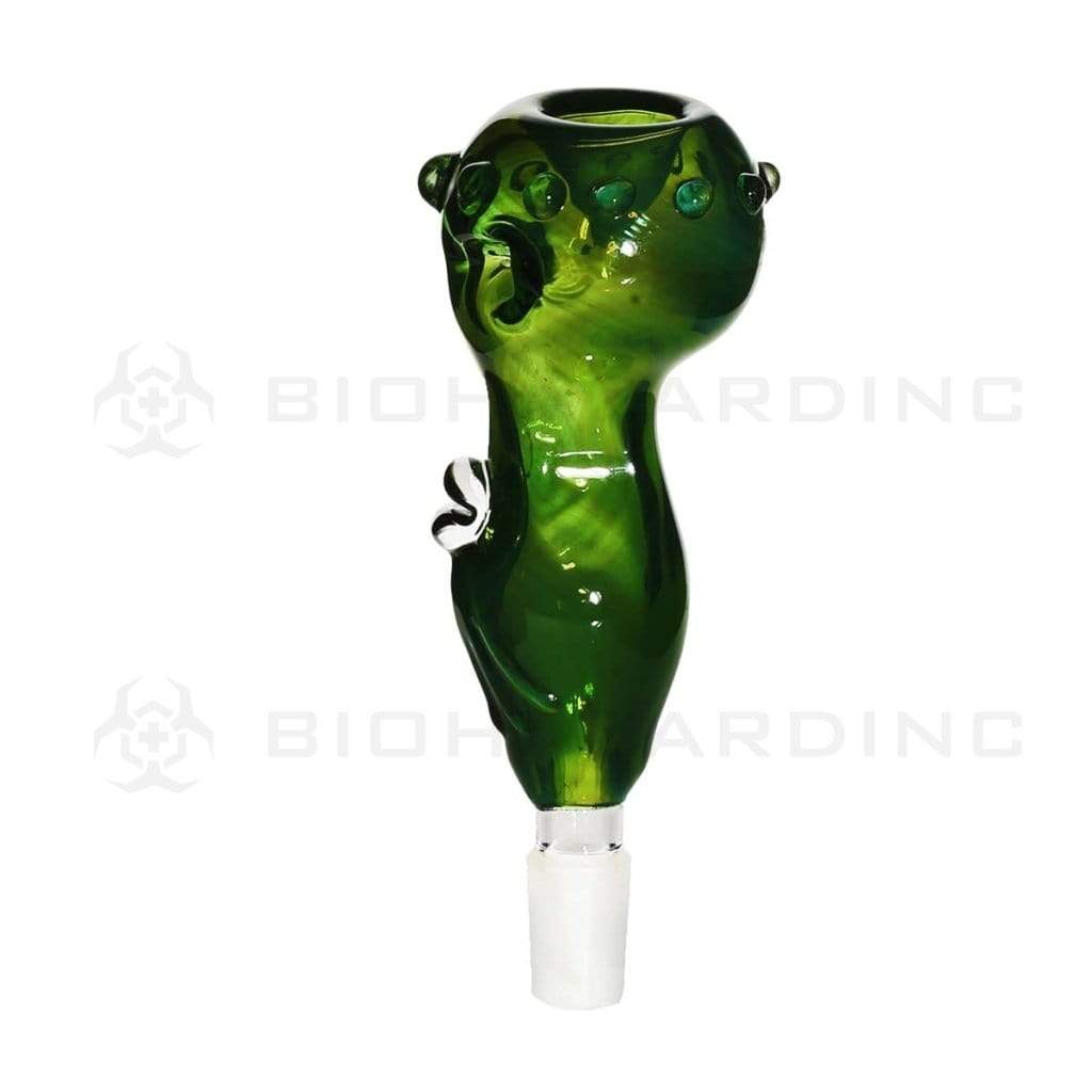 Bowl | Face Bowl | 14mm - Various Colors Glass Bowl Biohazard Inc Green  