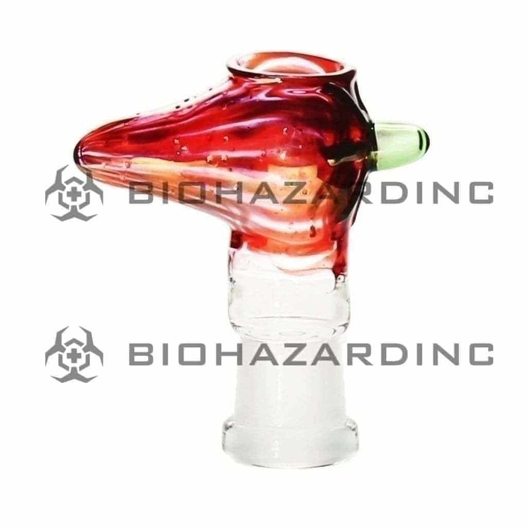 Novelty | Strawberry Dome Female | 19mm - Glass - Red & Green 19mm Dome Biohazard Inc   