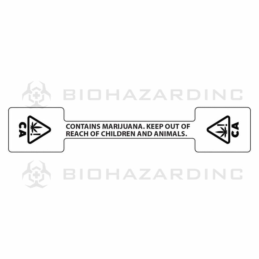 California | CA State Tamper Evident Compliance Labels Compliance Labels Biohazard Inc   