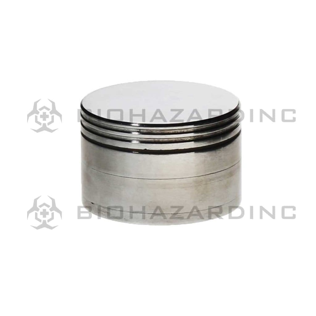 Grinder | Metal Grinder | 4 Piece - 63mm - Silver Metal Grinder Biohazard Inc