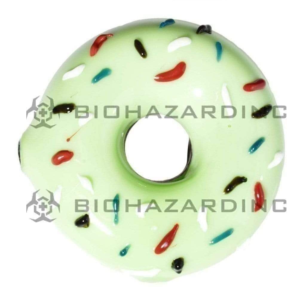 Novelty | Donut Glass Hand Pipe w/ Sprinkles | 3" - Glass - Various Colors Glass Hand Pipe Biohazard Inc   