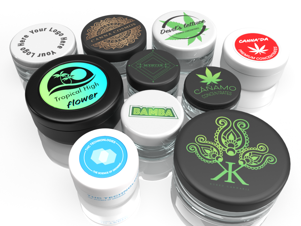 Custom Packaging & Private Labeling | Printed Caps | Flower Glass Jars, Concentrate Jars, & more Custom Packaging Biohazard Inc