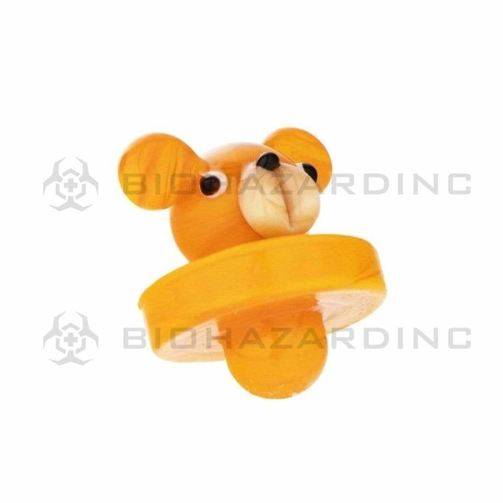 Novelty | Orange Bear Glass Carb Cap Carb Cap Biohazard Inc
