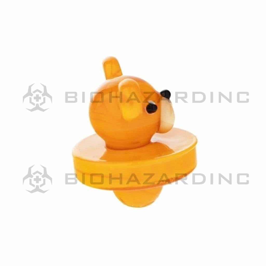 Novelty | Orange Bear Glass Carb Cap Carb Cap Biohazard Inc
