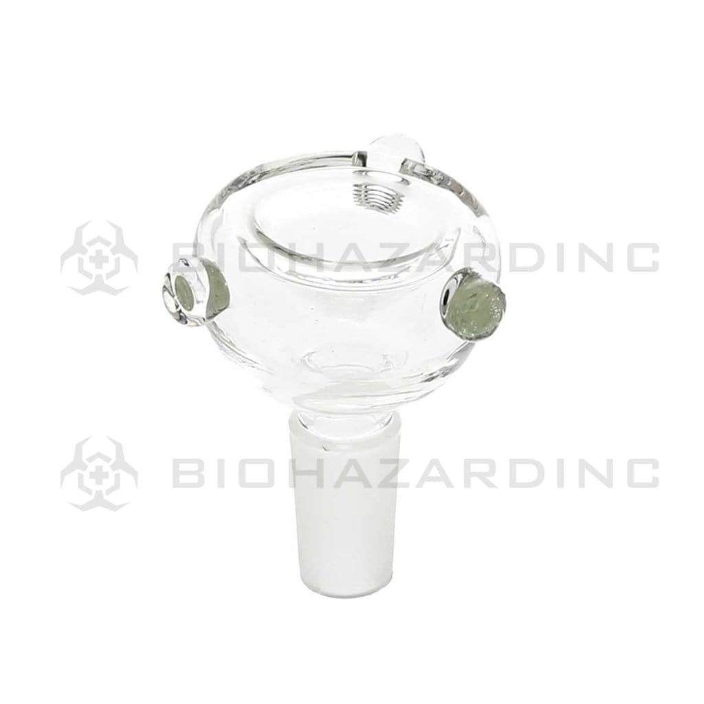 Bowl | Classic Bowl w/ Marbles | 14mm - Clear - 10 Count Glass Bowl Biohazard Inc   