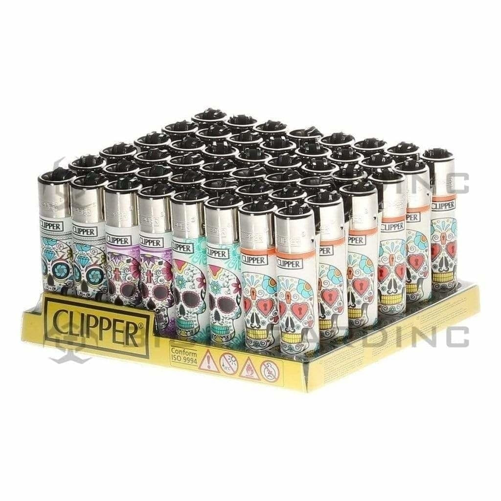 Clipper® | 'Retail Display' Skulls S1 Lighters | 48 Count Lighters Clipper   