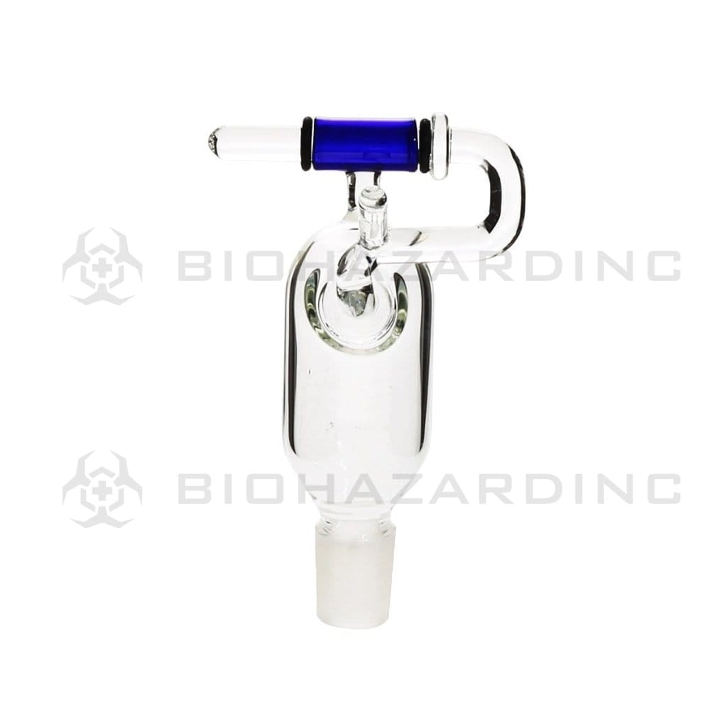Bowl | Concentrate Smasher Bowl | 19mm - Various Colors Glass Bowl Biohazard Inc Clear & Blue  