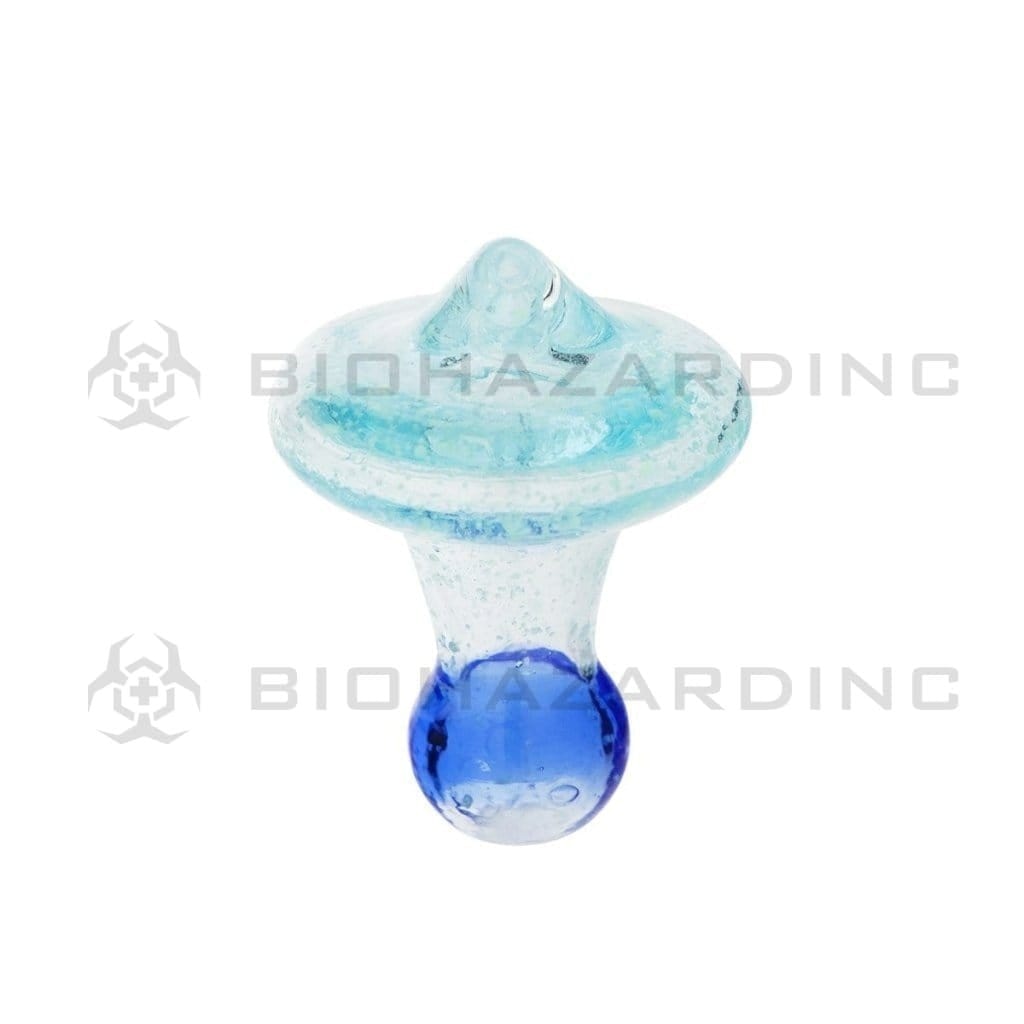 Carb Cap | Glow in the Dark Marble Directional Carb Cap - Blue Carb Cap Biohazard Inc   