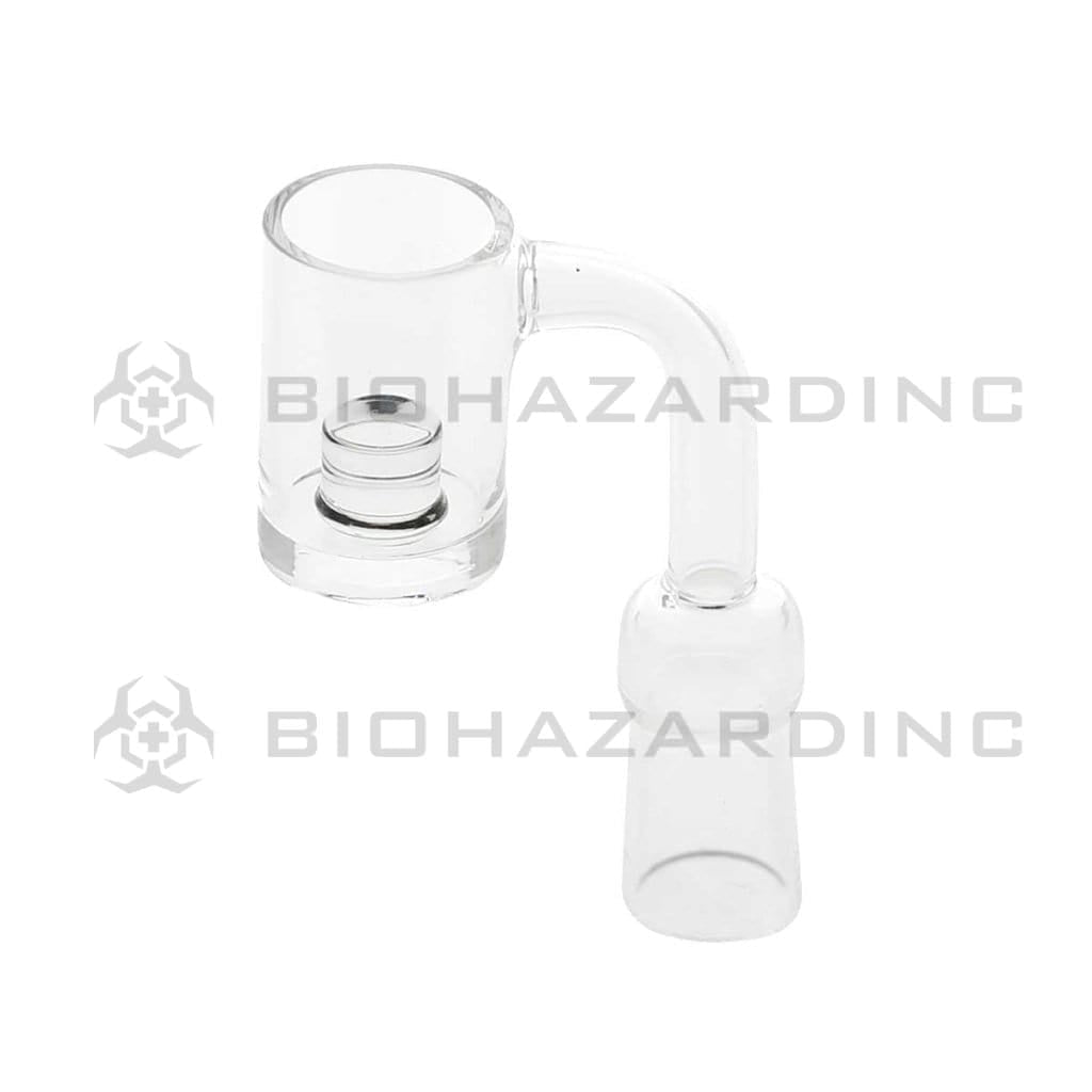 Banger | Heavy Quartz Flat Bucket w/ Core | 14mm - Female Quartz Banger Biohazard Inc   