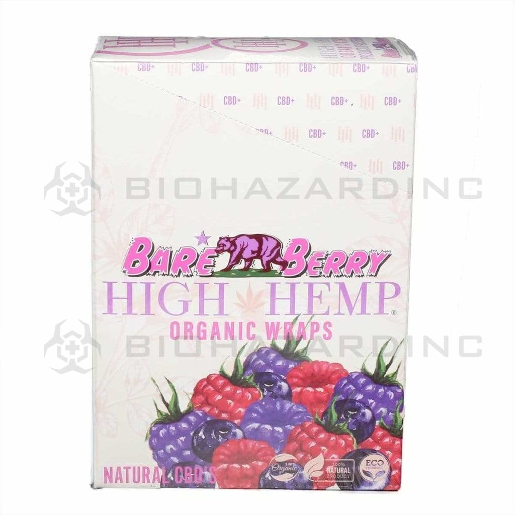 High Hemp | Organic Hemp Blunt Wraps | 100mm - Bare Berry - 25 Count Hemp Wraps High Hemp