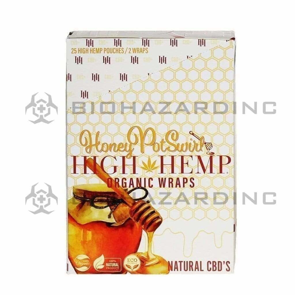 High Hemp | Organic Hemp Blunt Wraps | 100mm - Honey Pot - 25 Count Hemp Wraps High Hemp   