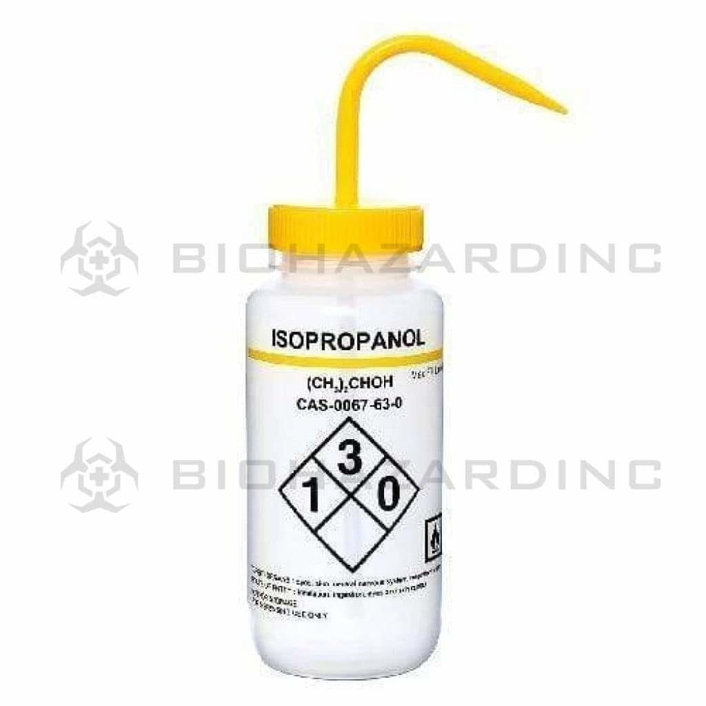 LDPE Premium Labeled Wash Bottle - Isopropanol | 500mL Wash Bottles LDPE Bottles
