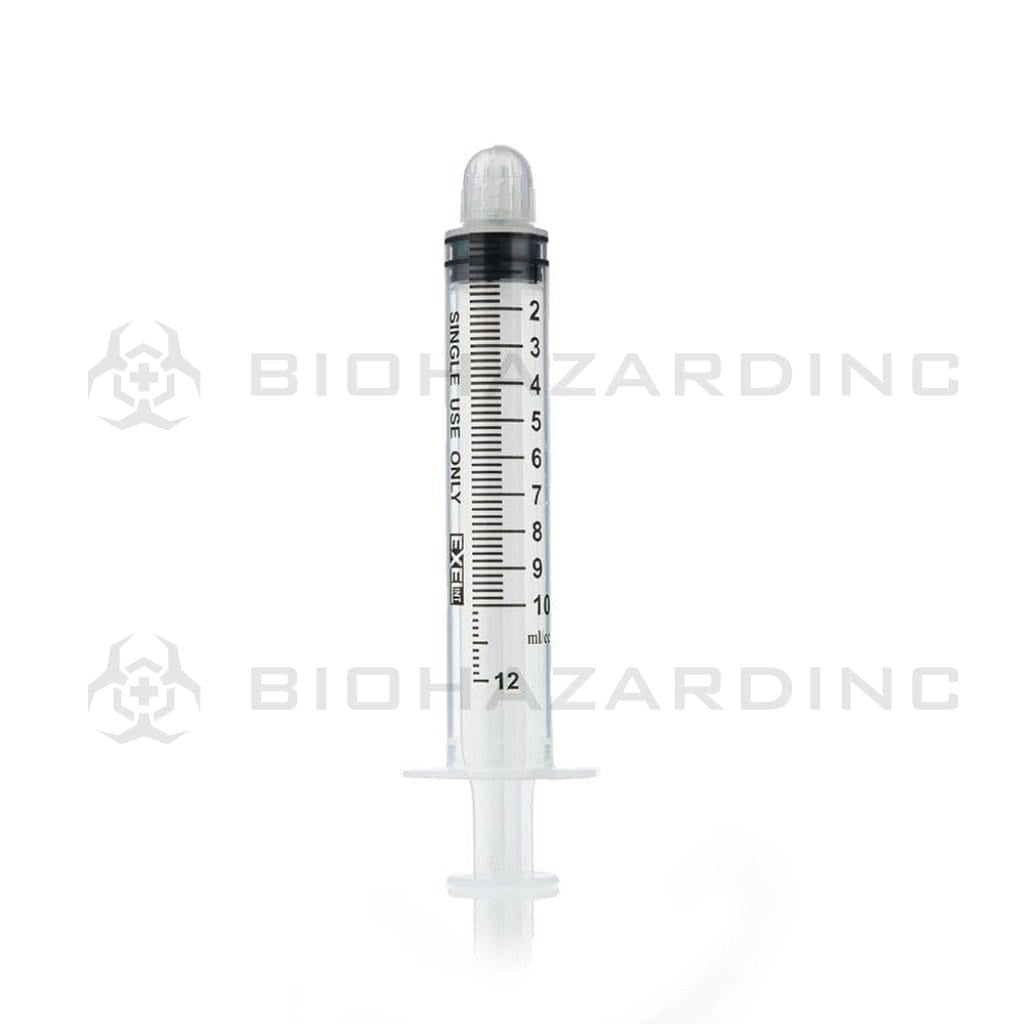 Luer Lock | Concentrate Plastic Syringe | 10ml - 1ml Increments - 100 Count Syringe Biohazard Inc