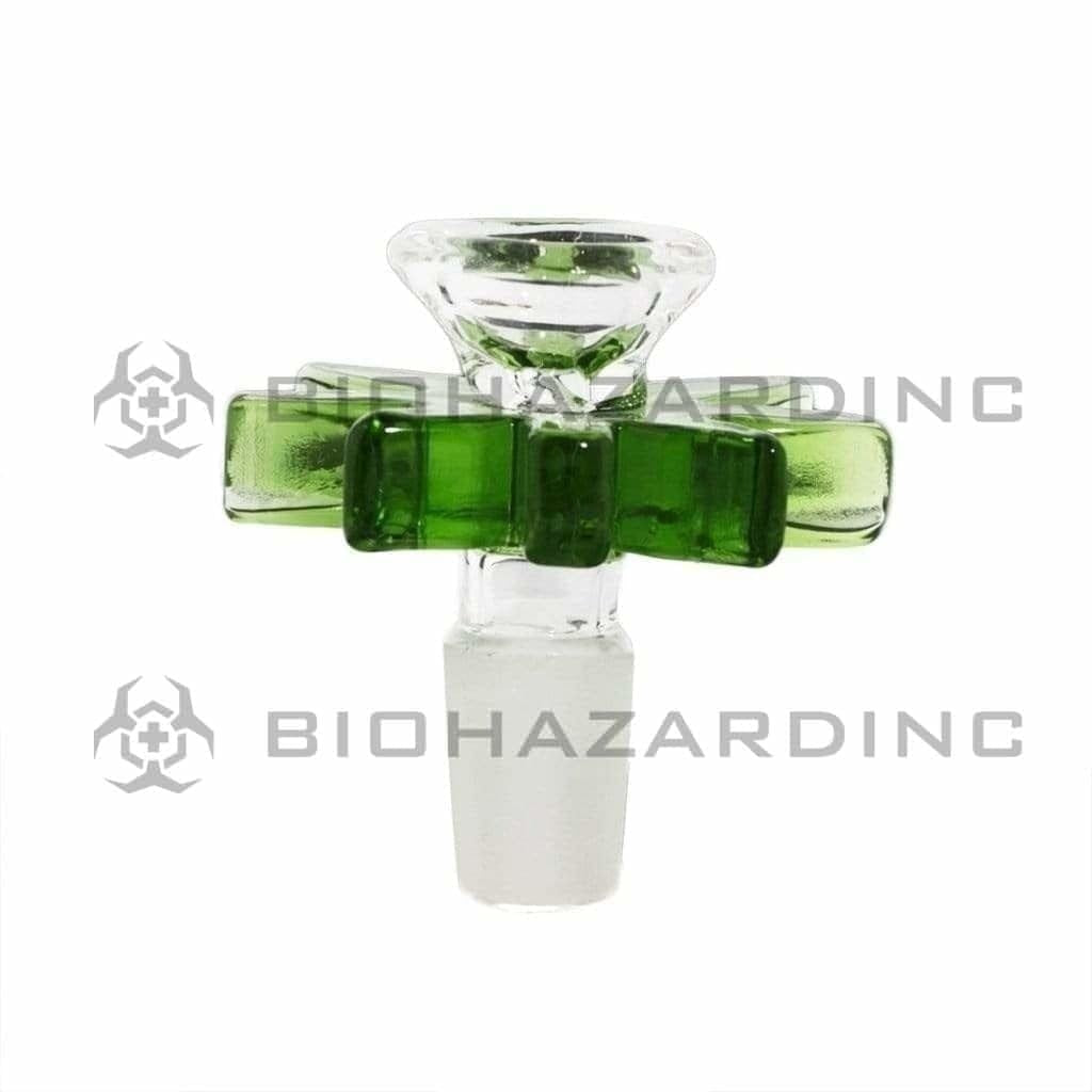 Bowl | Marijuana Leaf Bowl | 14mm - Green 14mm Bowl Biohazard Inc