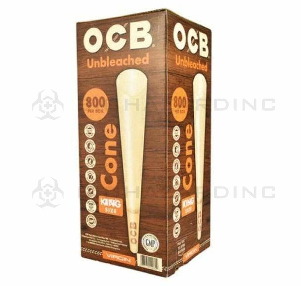 OCB® | Virgin Unbleached Pre-Roll Cones King Size | 110mm - Unbleached Brown - 800 Count Pre-Rolled Cones OCB   