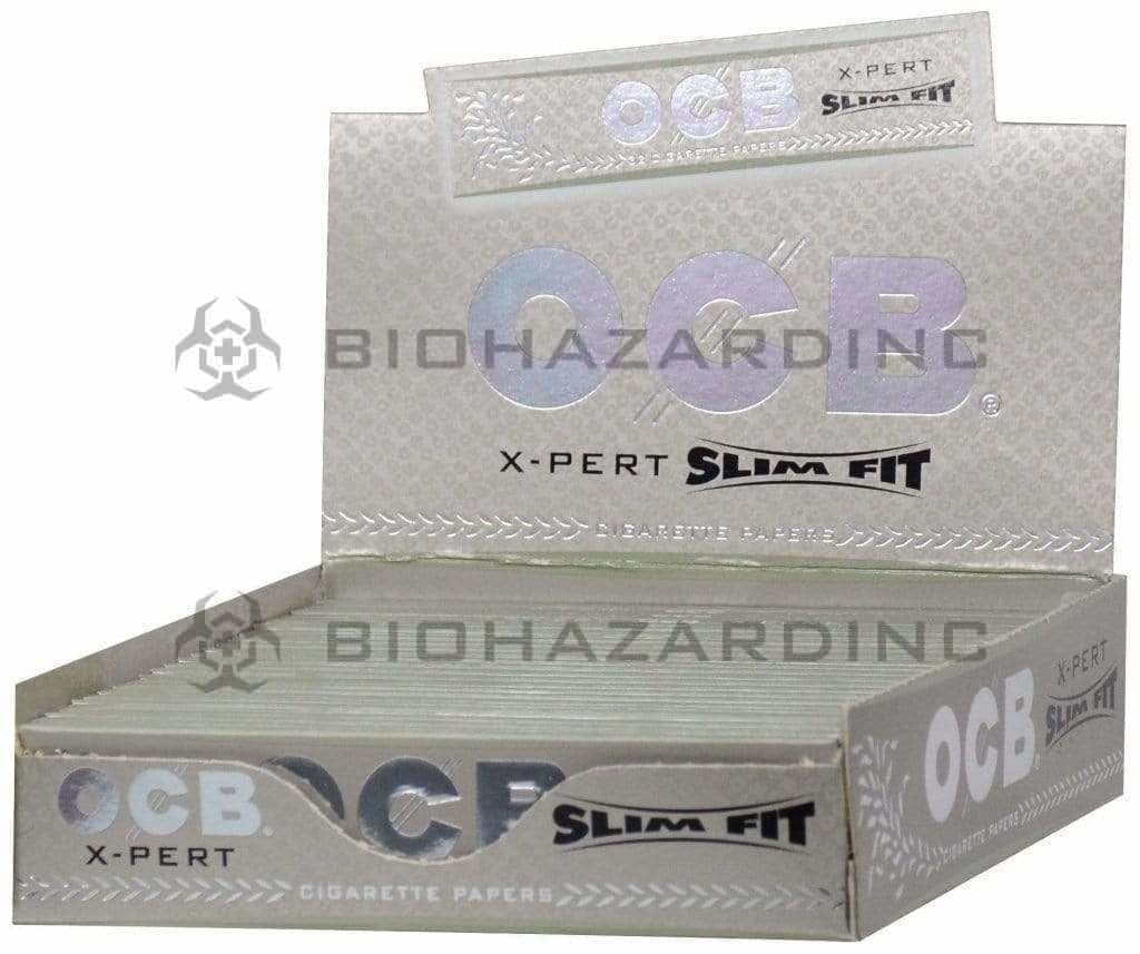 OCB® | 'Retail Display' X-Pert Rolling Papers | White Paper - 24 Count - Various Sizes Rolling Papers OCB King Slim - 110mm - 32/Pack  