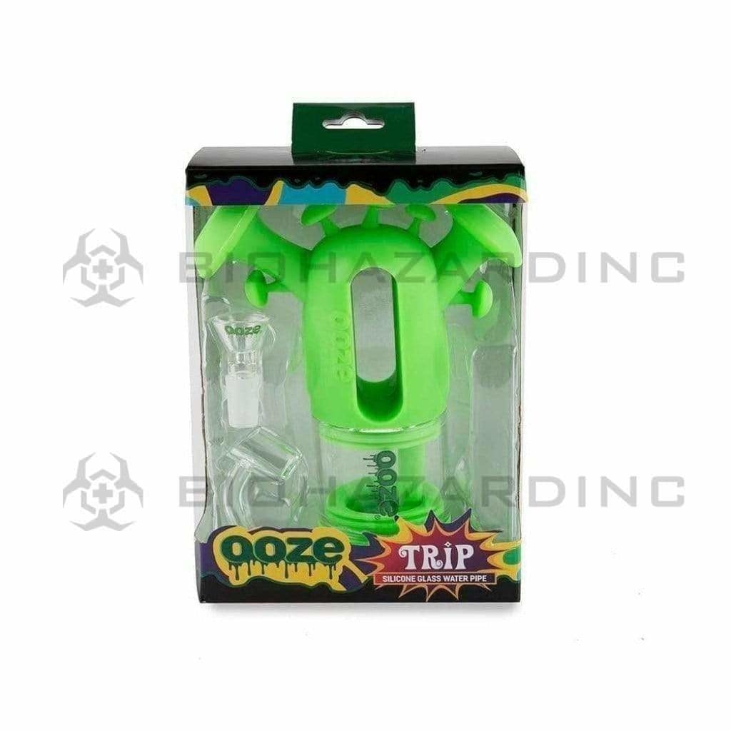OOZE® | Trip Silicone Bubbler | Various Colors Silicone Bong Ooze Green  