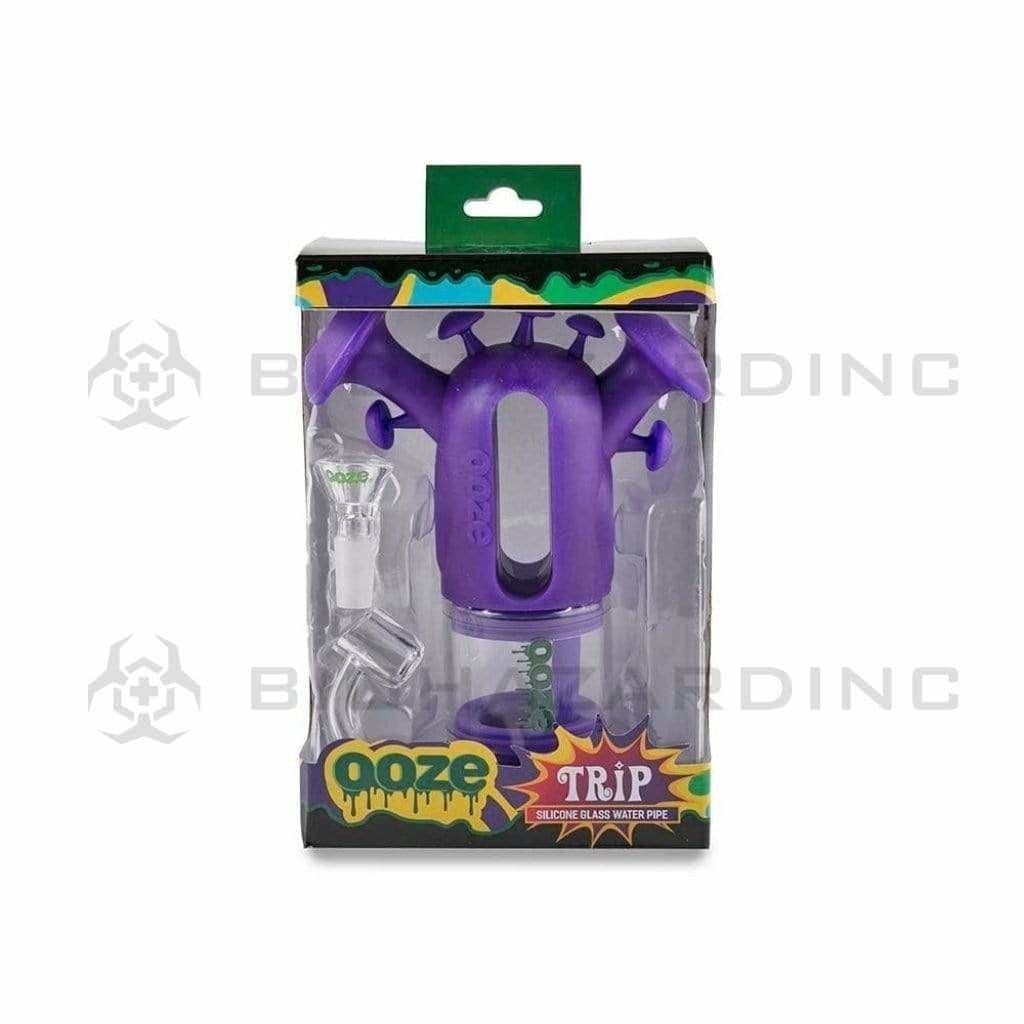 OOZE® | Trip Silicone Bubbler | Various Colors Silicone Bong Ooze Purple  