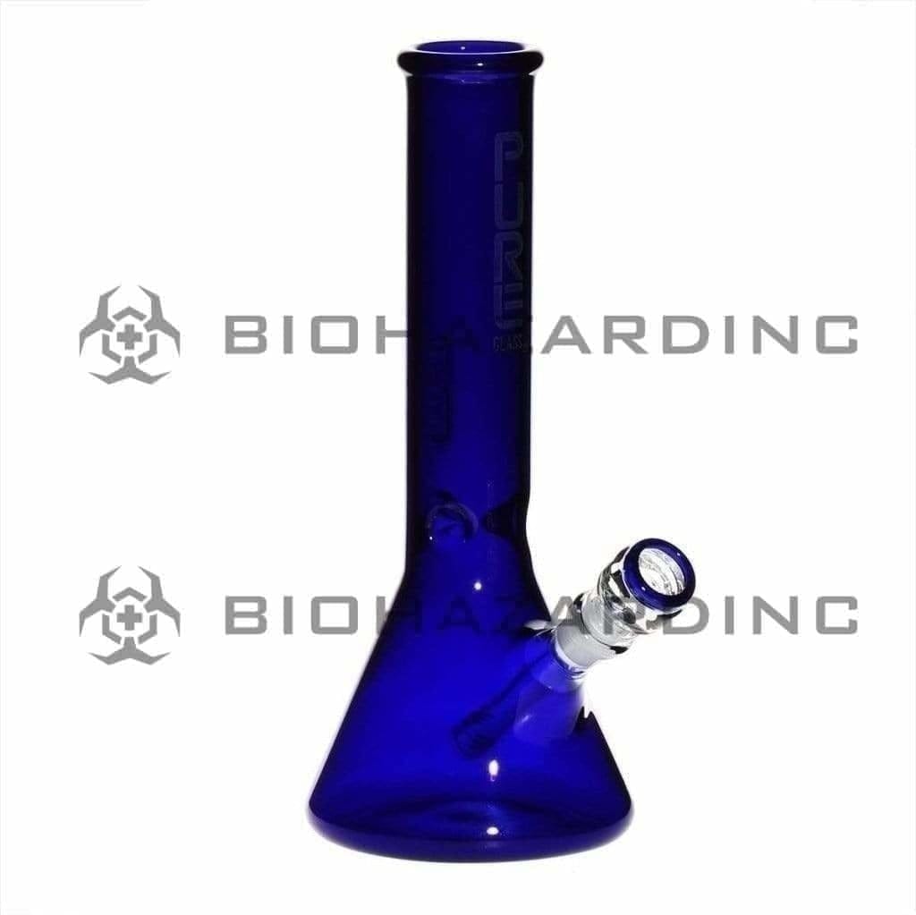 PURE Glass | Classic Beaker Water Pipe | 12" - 14mm - Various Colors Glass Bong Pure Glass