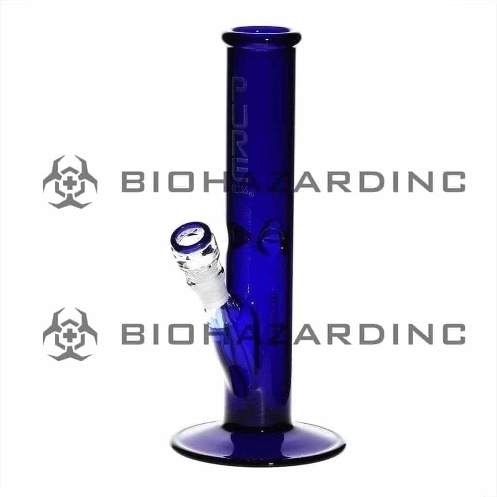 PURE Glass | Classic Straight Water Pipe | 12"  - 14mm - Various Colors Glass Bong Pure Glass Blue  
