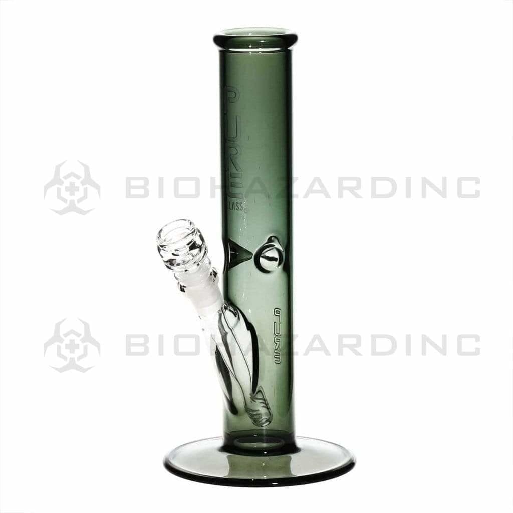 PURE Glass | Classic Straight Water Pipe | 12"  - 14mm - Various Colors Glass Bong Pure Glass Smoke Black  