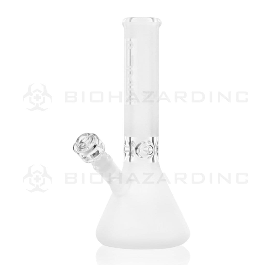 PURE Glass | Heavy Classic Beaker Water Pipe | 12" - 14mm - Various Colors Glass Bong Pure Glass Clear Frost  