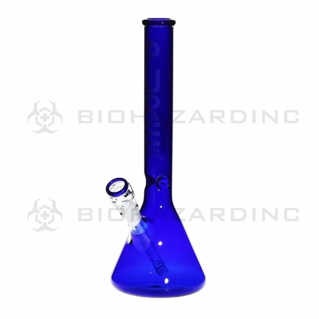PURE Glass | Classic Beaker Water Pipe | 14" - 14mm - Various Colors Glass Bong Pure Glass Blue  